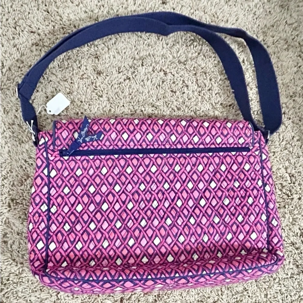 Vera Bradley Katalina pink diamonds laptop messenger bag crossbody